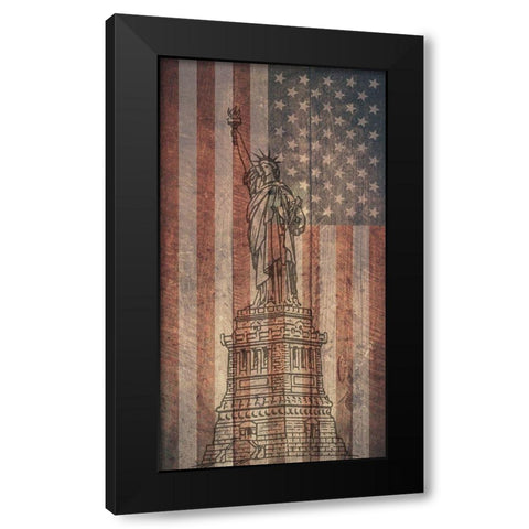 Liberty 2 Black Modern Wood Framed Art Print by Phillip, Jamie