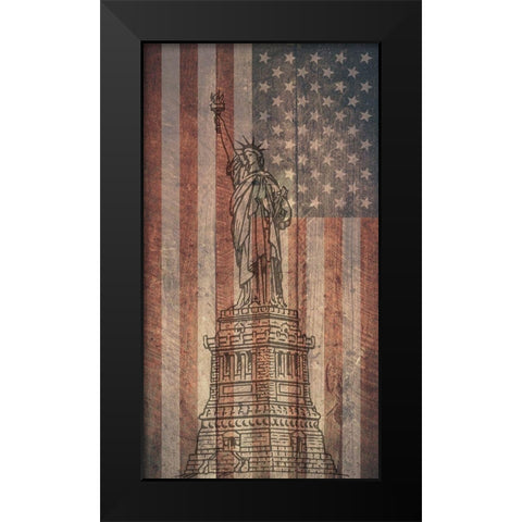 Liberty 2 Black Modern Wood Framed Art Print by Phillip, Jamie