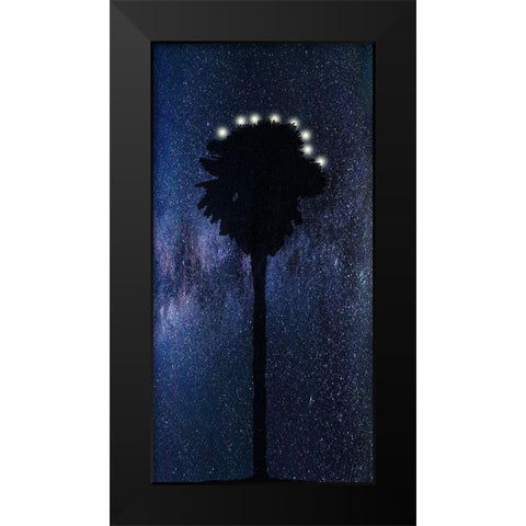 Night Star Black Modern Wood Framed Art Print by Phillip, Jamie