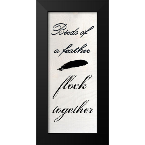 Birds Of A Feather Black Modern Wood Framed Art Print by Phillip, Jamie