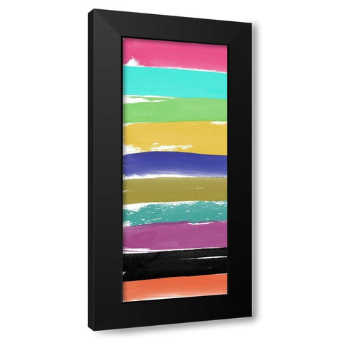 Abstract Wall 2 Black Modern Wood Framed Art Print with Double Matting by Phillip, Jamie