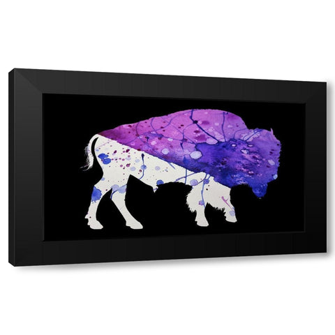Abstract Buffalo Black Modern Wood Framed Art Print with Double Matting by Phillip, Jamie