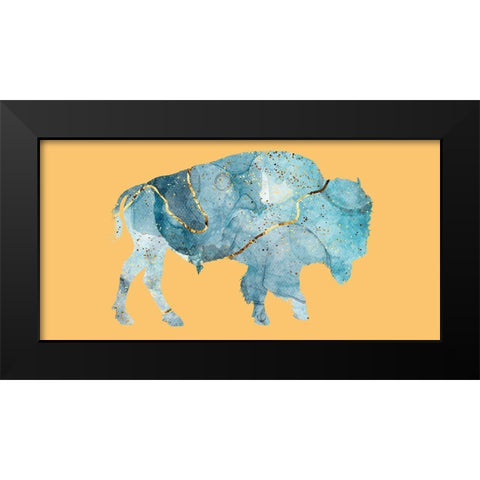 Abstract Buffalo 2 Black Modern Wood Framed Art Print by Phillip, Jamie