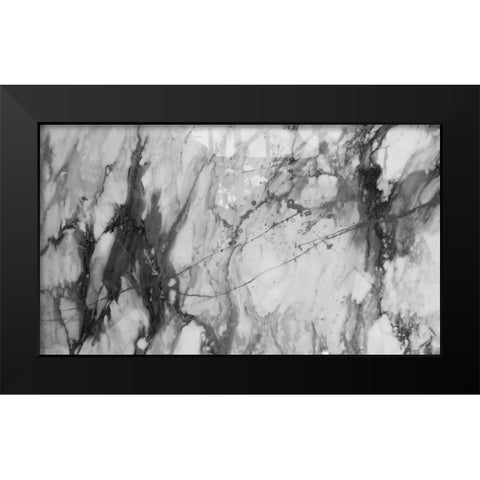 Black Lightning Black Modern Wood Framed Art Print by Phillip, Jamie