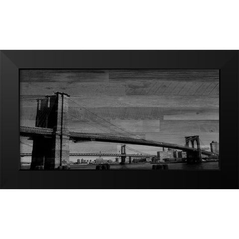Simple New York Black Modern Wood Framed Art Print by Phillip, Jamie
