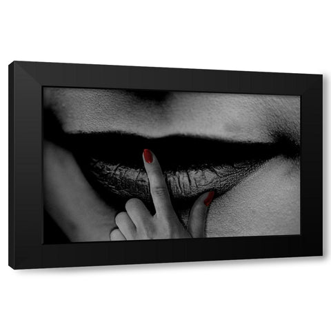 Simply Decicious Black Modern Wood Framed Art Print by Phillip, Jamie