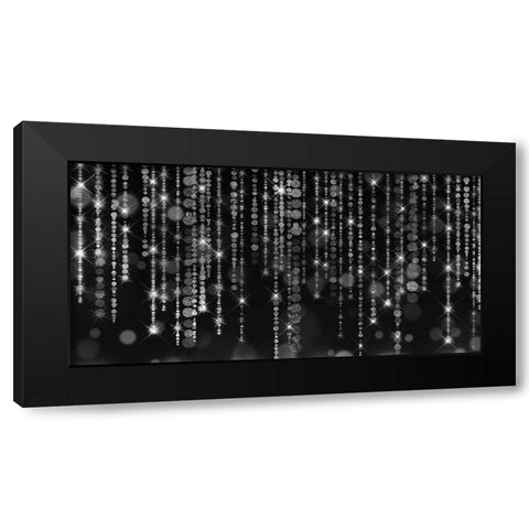 Sparkles Black Modern Wood Framed Art Print by Phillip, Jamie
