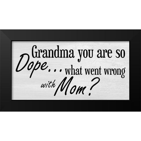 Grandmother 3 Black Modern Wood Framed Art Print by Phillip, Jamie