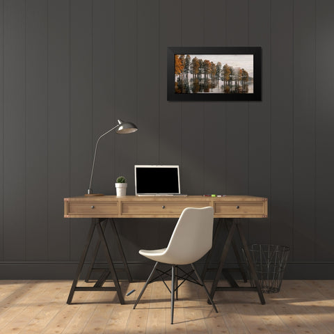 Take Me To The Lake Black Modern Wood Framed Art Print by Phillip, Jamie