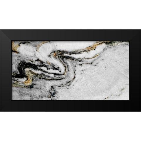 Black Gold Black Modern Wood Framed Art Print by Phillip, Jamie