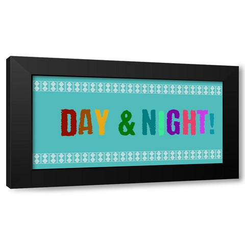 Night And Day 2 Black Modern Wood Framed Art Print by Phillip, Jamie