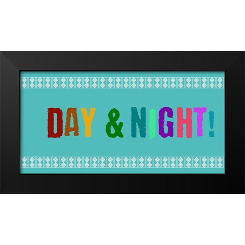 Night And Day 2 Black Modern Wood Framed Art Print by Phillip, Jamie