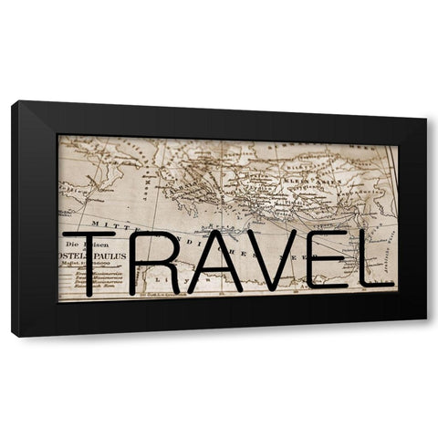 Travel Black Modern Wood Framed Art Print with Double Matting by Phillip, Jamie