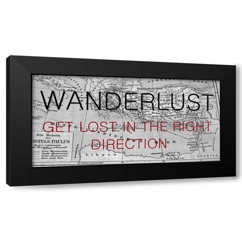 Wanderlust Black Modern Wood Framed Art Print by Phillip, Jamie