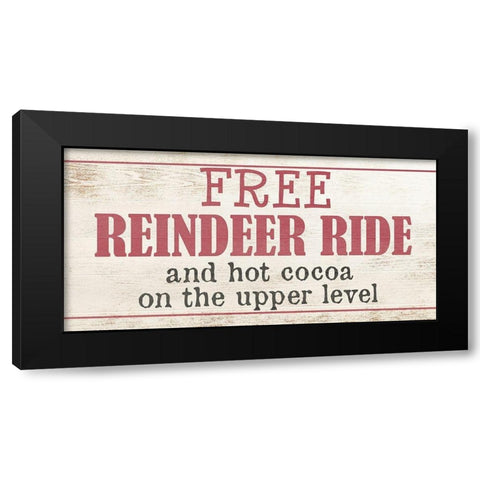 Reindeer Black Modern Wood Framed Art Print by Phillip, Jamie