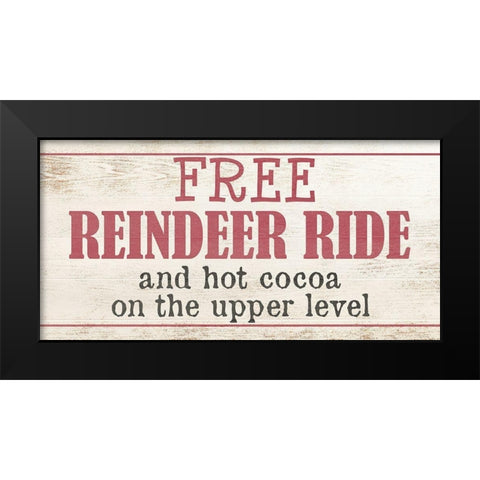 Reindeer Black Modern Wood Framed Art Print by Phillip, Jamie