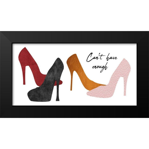 Shoes Black Modern Wood Framed Art Print by Phillip, Jamie