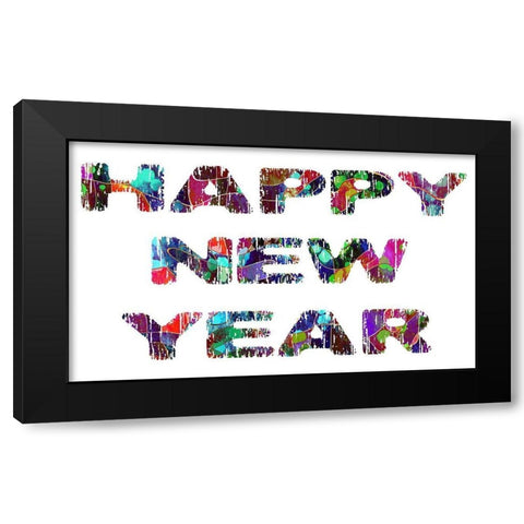 New Year Black Modern Wood Framed Art Print by Phillip, Jamie