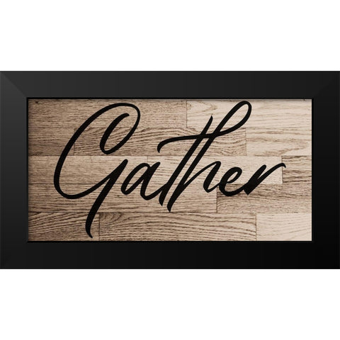 Gather Black Modern Wood Framed Art Print by Phillip, Jamie