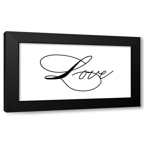Fancy Love Black Modern Wood Framed Art Print by Phillip, Jamie