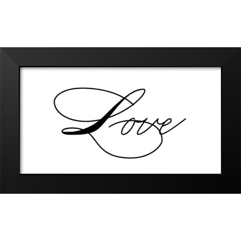 Fancy Love Black Modern Wood Framed Art Print by Phillip, Jamie