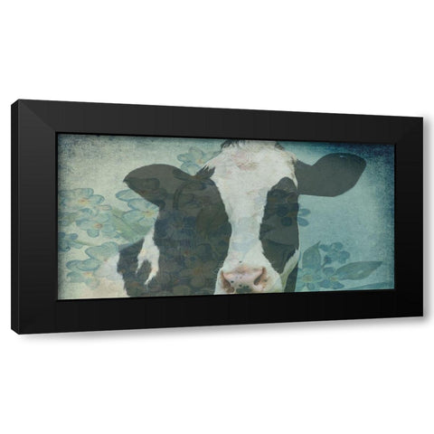 Cow On The Farm 1 Black Modern Wood Framed Art Print with Double Matting by Phillip, Jamie