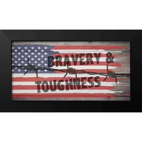 Veteran Black Modern Wood Framed Art Print by Phillip, Jamie