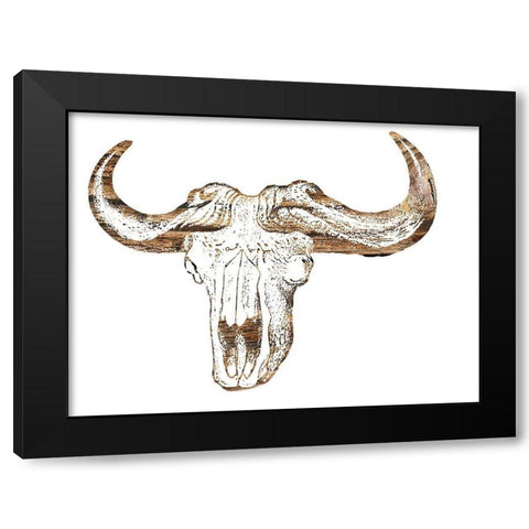 Skullo Black Modern Wood Framed Art Print with Double Matting by Phillip, Jamie
