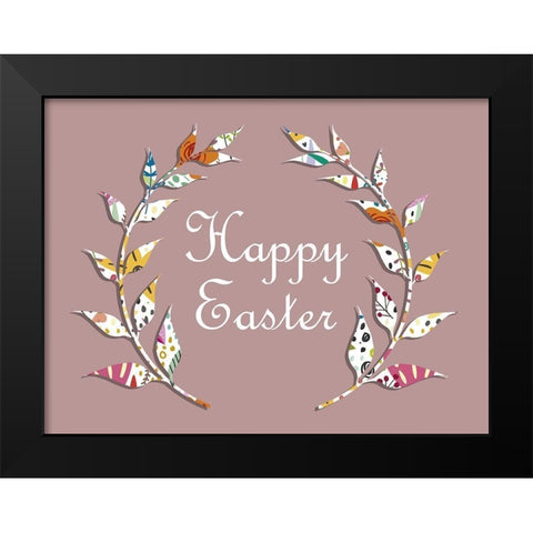 Happy Easter Black Modern Wood Framed Art Print by Phillip, Jamie