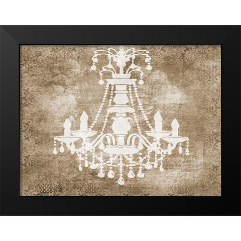 Chandelier Black Modern Wood Framed Art Print by Phillip, Jamie