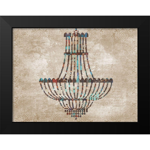 Chandelier 2 Black Modern Wood Framed Art Print by Phillip, Jamie