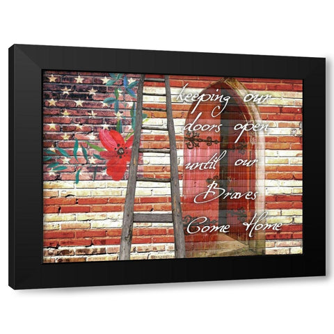 Vintage America Black Modern Wood Framed Art Print by Phillip, Jamie