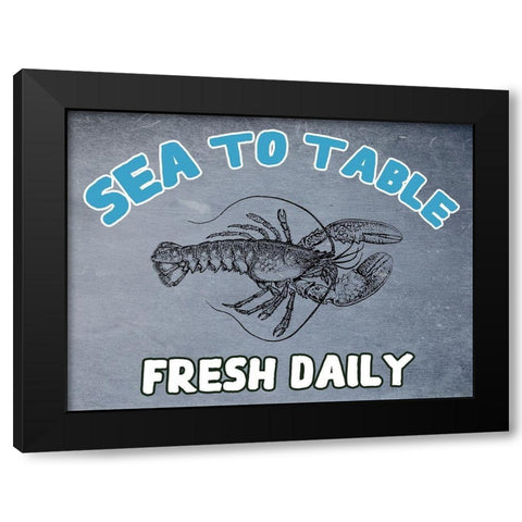 Sea To Table Black Modern Wood Framed Art Print with Double Matting by Phillip, Jamie