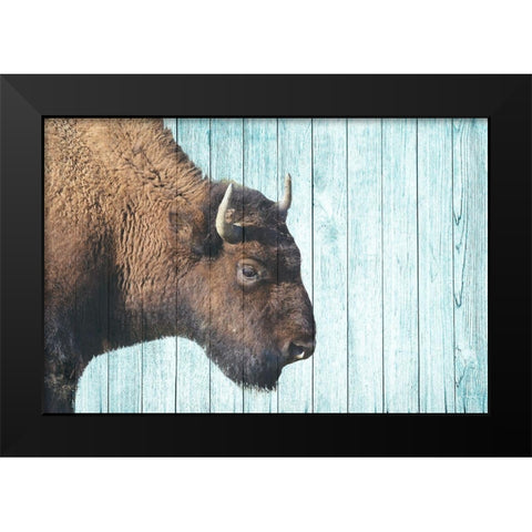 Bison Trail Black Modern Wood Framed Art Print by Phillip, Jamie
