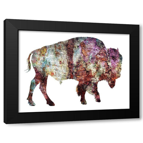 Rustic Bison Black Modern Wood Framed Art Print by Phillip, Jamie