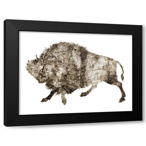 Rustic Bison 3 Black Modern Wood Framed Art Print by Phillip, Jamie