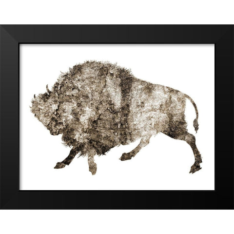 Rustic Bison 3 Black Modern Wood Framed Art Print by Phillip, Jamie