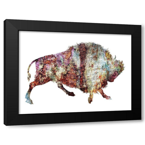 Rustic Bison 4 Black Modern Wood Framed Art Print with Double Matting by Phillip, Jamie