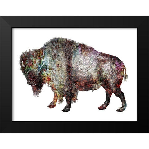 Rustic Bison 5 Black Modern Wood Framed Art Print by Phillip, Jamie