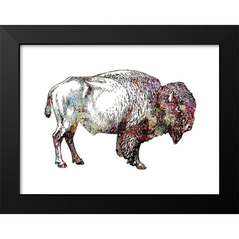 Rustic Bison 5 Black Modern Wood Framed Art Print by Phillip, Jamie
