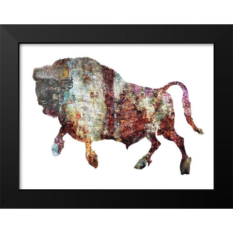 Rustic Bison 6 Black Modern Wood Framed Art Print by Phillip, Jamie