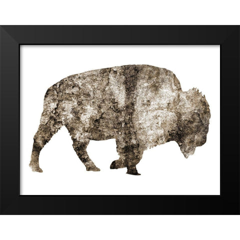 Rustic Bison 8 Black Modern Wood Framed Art Print by Phillip, Jamie