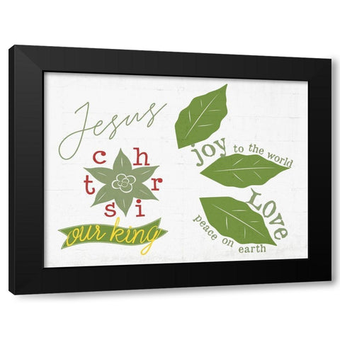 Religous Christmas Black Modern Wood Framed Art Print by Phillip, Jamie