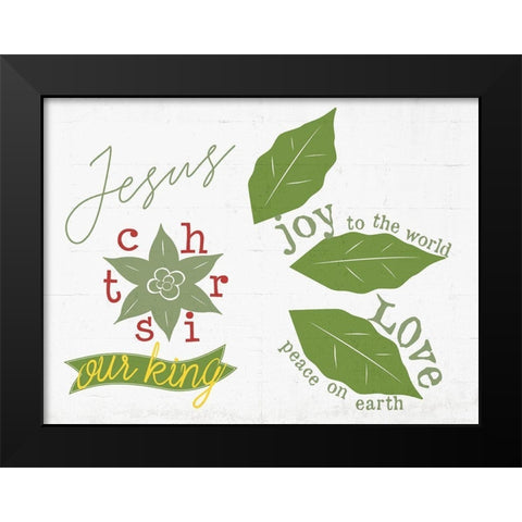 Religous Christmas Black Modern Wood Framed Art Print by Phillip, Jamie