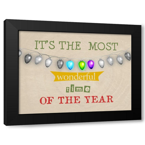 Christmas Time Black Modern Wood Framed Art Print with Double Matting by Phillip, Jamie