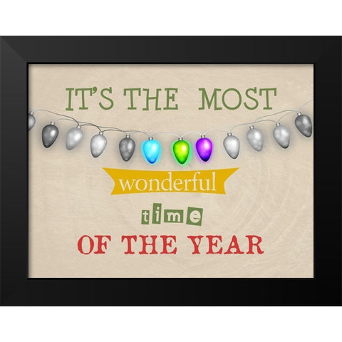 Christmas Time Black Modern Wood Framed Art Print by Phillip, Jamie
