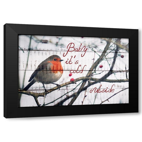 Cold Christmas Black Modern Wood Framed Art Print with Double Matting by Phillip, Jamie