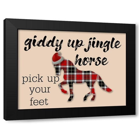 Jingle Horse Black Modern Wood Framed Art Print with Double Matting by Phillip, Jamie