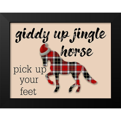 Jingle Horse Black Modern Wood Framed Art Print by Phillip, Jamie