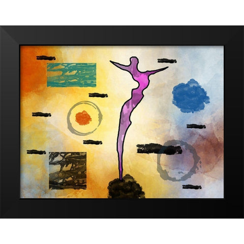 The Diver Black Modern Wood Framed Art Print by Phillip, Jamie